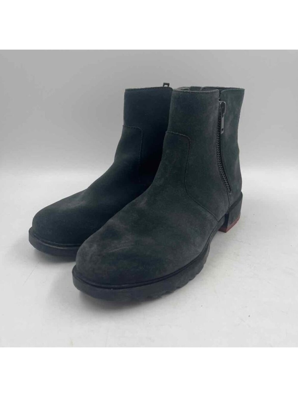 Sorel Gray Suede Women's Shoe Size 8 Charcoal Color Block Boots